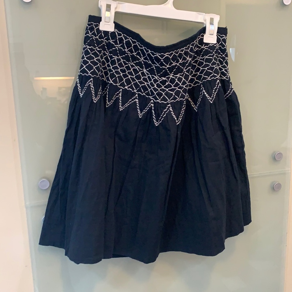 Cotton embroidered skirt